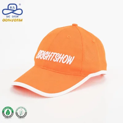 Unisex Sporty Mesh Fabric Baseball Caps Adjustable Back 6 Panels Baseball Caps with Embroidery logo for Outdoor Sports Wear