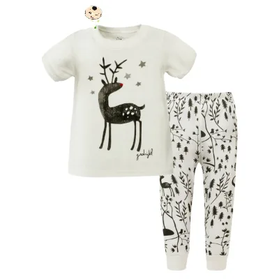 100% Cotton Home Clothes Sleep Wear Shorts Pajamas for Kids Pajamas Sleepwear 02
