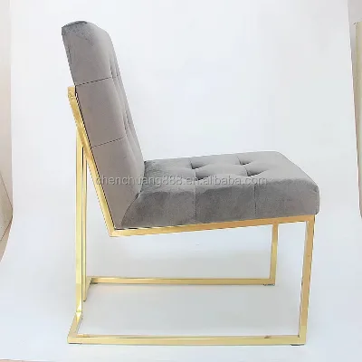 Fashion style dining chair Buckle stainless steel fashion dining chair Casual stainless steel chair