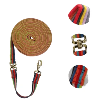 Soft Padded Mesh Lunge Rein Horse Training Walking Aid Lunge Line Lead Rope 8M Cushion Web Swivels Ring