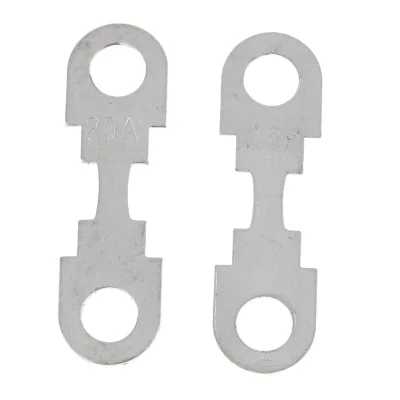 20A to 150A 110 Amp Fuses Flat Strip Fuse Metal Silver Tone for Car Automotive DC