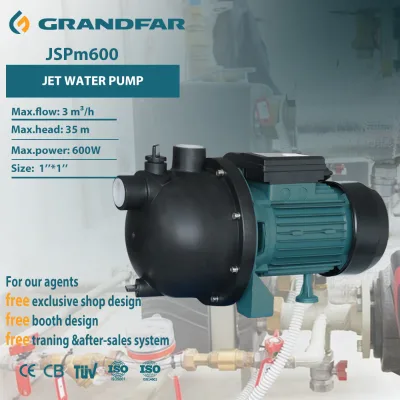GRANDFAR 600W 0.8HP 35m Copper Wiring High Pressure Portable Surface Pump Single Phase Jet Pump OEM for Home Use