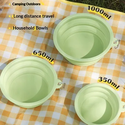 In-stock Macaron-Style Foldable TPEPS Pet Bowl Portable Outdoor Dog & Cat Food and Water Bowl