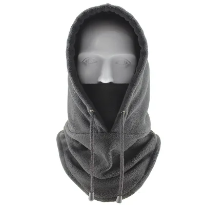 Wholesale Men's Winter Fleece Checked Balaclava Hats Outdoor Hood Mask 100% Polyester Skiing Hunting Cycling Fishing Riding