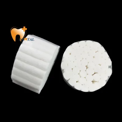 Water-Absorbent Skimmed Cotton Roll Disposable Dental Oral Saliva Cotton Hemostatic Roll in Plastic Material Dental Material