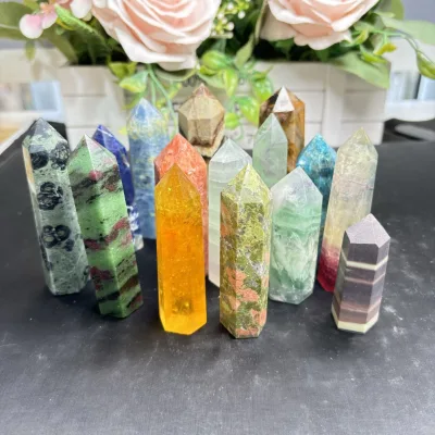 Factory Price Natural Crystal Stone Wholesale Various Crystal Points Tower for Sale