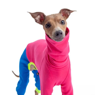 Customised greyhound dog clothes high collar pet four-legged coat plain dog clothes pet supply