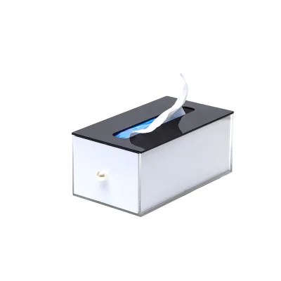 Acrylic Tissue Box Manufacture Acrylic Clear/Black/White Tissue Box Custom Tissue Holder Factory Customized