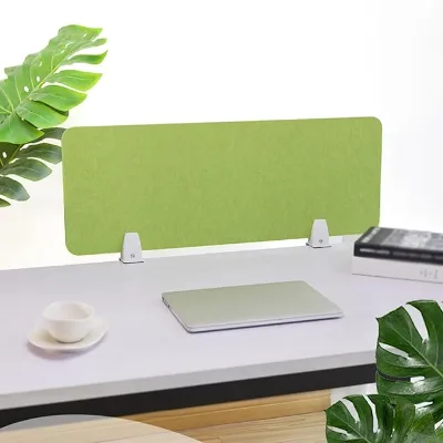 Clamp-on Acoustic Desk Divider 2 Clips Removable Soundproof Desktop Partition for Office Classroom Library Mounted Privacy Panel