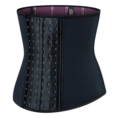9 Steel Boned Latex Tummy Control Waist Training Shapers 6 Hooks Corset Shapewear