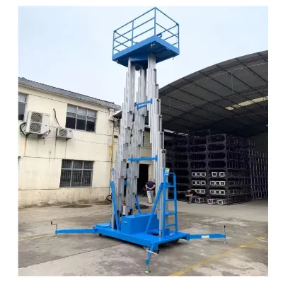Top Quality Single Mast Aluminum Alloy Lift Platform Electric Lifting Foldable Lift Ladder