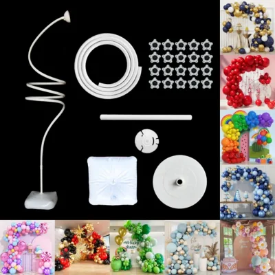 Irregular Balloon Arch Kit, Deformable Column Stand for Wedding Birthday Party Background Decoration