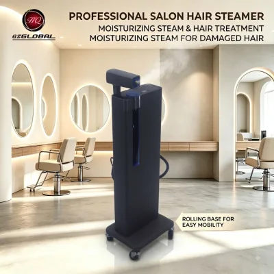 Standing Hood Hair Steamer Machine, Movable Salon Hair Care Equipment for Barber Shop Home Hair Nourish Care