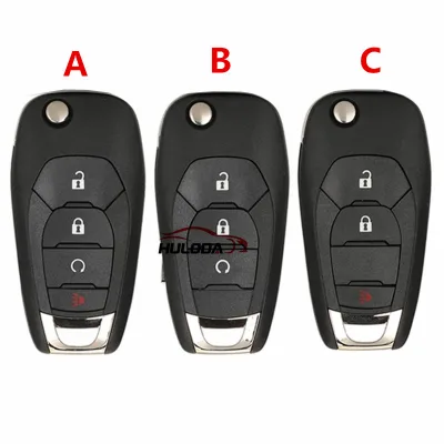 For Chevrolet 3/4 Button Flip Remote Key Blank for Chevrolet Cruze Aveo 2014-2018