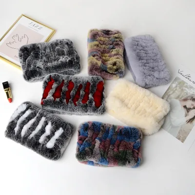 China Factory Wholesale New Soft and Warm Ladies Rabbit Fur Scarf Winter Neck Warmer