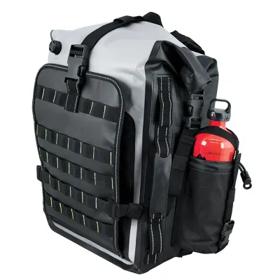 Durable UV Coated PVC Tarpaulin Dry Backpack Roll Top Dry Bag With Zipper Pocket Waterproof Backpack Tail Pack