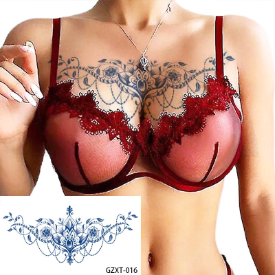 Professional OEM Manufacturers Tattoo Lasting 15 Days Water Transfer Semi Permanent Temporary Tattoos for Chest Breast Back