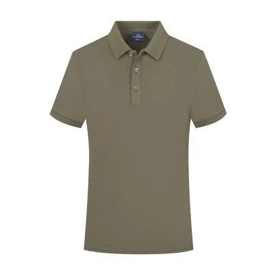 Customizable Pure Cotton Short-sleeve Polo Shirts for Corporate Workwear Featuring logo Printing for Promotional Use