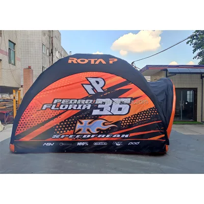 Orange Inflatable Promotional Tent, Tent With Inflatable Frame