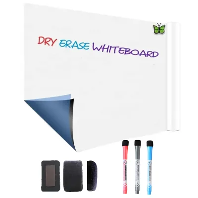 Customized Shape Size Wall Decoration PET Write Flim Magnetic Whiteboard Sticker Sheet for Wall