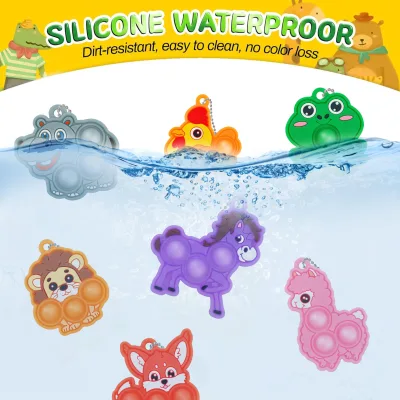 PVC Soft Squeeze Stress Bubble Toys Cute Animal Shape Sensory Fidget Stress Relief Bubbles Toy for Kids