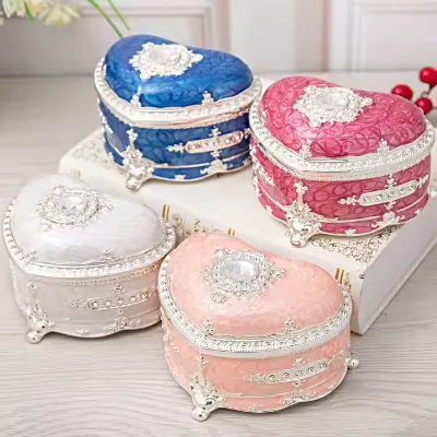 Home Decorative Desktop Custom Color Handmade Vintage Luxury Metal Frame Storage Box Jewel Box