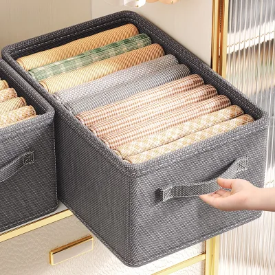 Basic Drawer Storage Box Organizer Collapsible Mini Containers for Desktop Office Closet Storage Bins Basket Storage Cube Bin