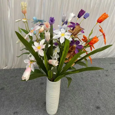 Factory Hot Selling Artificial Orchid Flower High End Artificial Plants Potted for Home Decoration Dried Flowers Gift