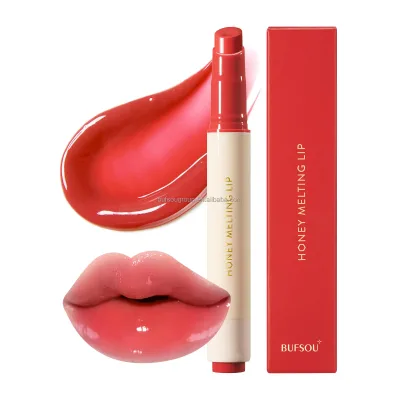 Private Label Custom logo Vegan Natural Organic Hydrating Moisturizing Tinted Lip Butter Lipstick Sunscreen Spf pink Lip Balm