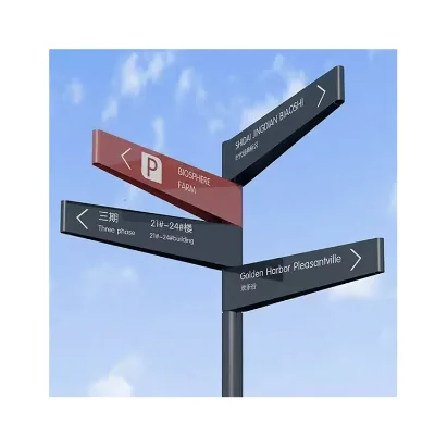 Outdoor Freestanding Sign Parking Signage Directional Sign Exterior  Directory Large-scale Signage