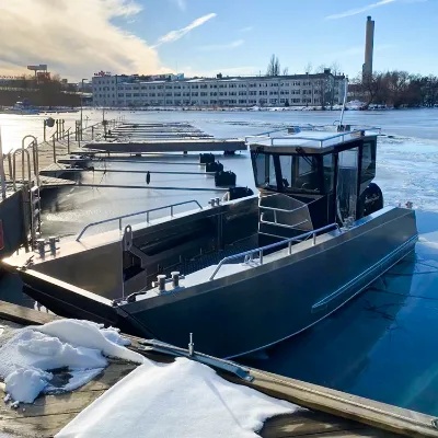 New Kinoecean 7-15m Sport Yacht 13 Tons Loading Capacity Aluminum Open Sea Cargo Ship Barge Inboard Boat for Sale