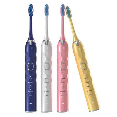 5 Modes Electric Toothbrush Travel Rechargeable Power Toothbrush with Smart Timer &Travel Case & Soft Picks IPX7 Waterproof