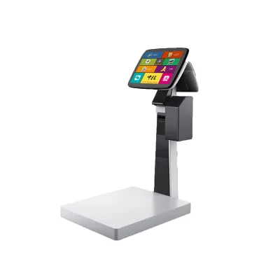 Factory Direct OEM/ODM Double Screen POS Weighing Cash Register Scale Android TrustPay OS 12 5MP Camera Waterproof Touch Panel