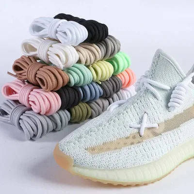 Yrunfeety 5MM Round Flat Shoelaces 100-140CM Replacement Shoe Laces for Yeezy Sneakers 20 Colors Available