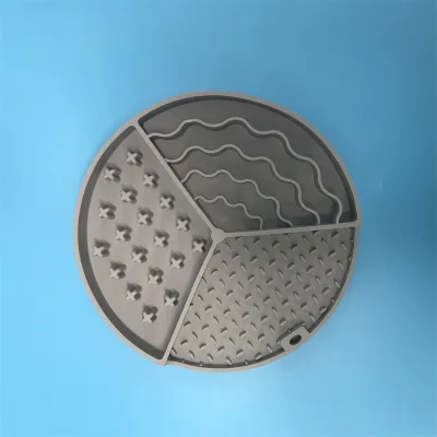 Custom Food Grade Silicone Rubber Pet Slow Feeder Bowl Silastic Feeding Tray for Dog and Cat
