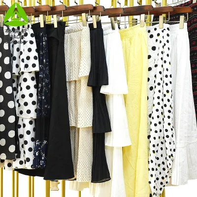 Hot Sale in Japan Fashion Ladies Silk Ukay Ukay Bales Vintage Clothes Skirt