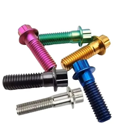 OEM Custom 12-Point Flange Bolt M6 M8 Gr5 TC4 Anodized Titanium Grade 5