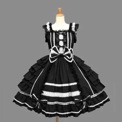 Women's Maid Lolita Cosplay Dress Cute Sissy Hamd Outfit Uniform Costume Plus Size Spandex Top