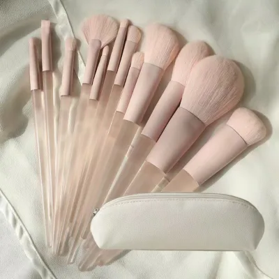Wholesale 12PCS Pink Brushes Set Professional-Complete Soft Synthetic Eyeshadow Make up Brush Customized Cosmetic Brushes Set