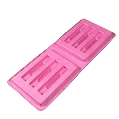 Custom Molded Pulp Beauty Instrument Inner Tray, Wet Pressed Bagasse Tray for Skincare Device Packaging