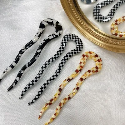 Women Fancy Vintage Hair Sticks Acetate Hair Accessories Candy Custom Hairpins Fashion Multi Colors for Long Hair