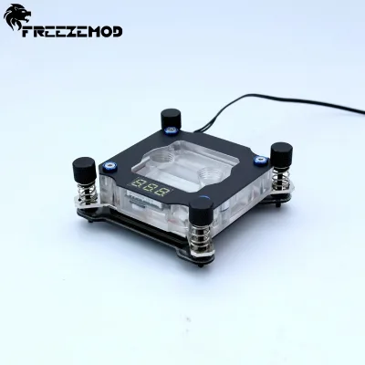 Top Design CPU Water Cooling Block Built-in Temperature Sensor Display for INTEL Platform.