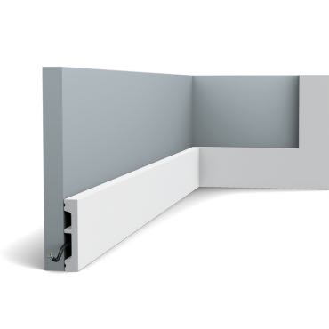 High Density White Primed Skirting Moulding PU Flat Baseboard Decorative Oak Baseboard Trim for Flooring