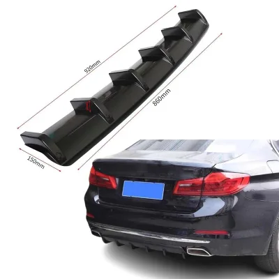 Car Accessories Universal Rear Bumper Diffuser Lip Rear Bumper Diffuser Spoiler Lip Shark Fin Style