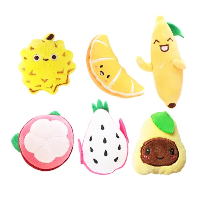 Cute Cartoon Fruit-Shaped Catnip Interactive Pet Toy Favorite Plush Movement Toy for Cats