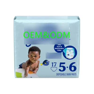 Little Swimmers Disposable Swim Diapers, Size 5-6 (32+ Lbs), 17 Ct