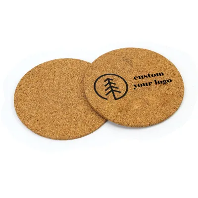 European Style Minimalist Cork Coaster Placemats Round Tablemat Pot Holder for Kitchen Dining Home Use for Food Commercial