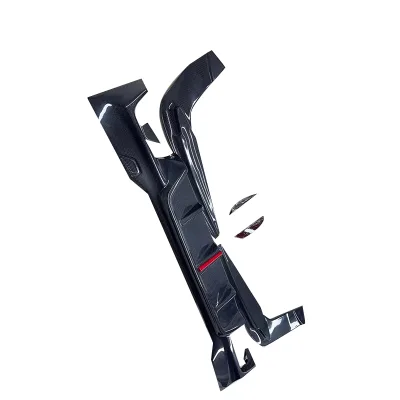3D Style Carbon Fiber Rear Diffuser with LED Light for G30 G38 F90 Carbon Fiber Rear Bumper Lip High Quality 2021+