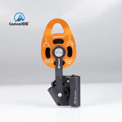 Camnal Single-direction Pulley Roller Buckle Adjustable Length Fixed Anchor 400KG Capacity Aluminum Alloy Rope 8-13mm Camping