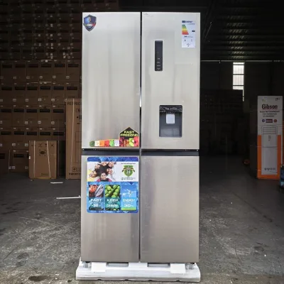 632L Cross Door Inverter Air Cooling Frost Free Stainless Steel Refrigerator With Water Dispenser